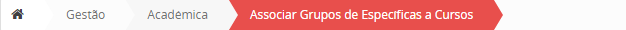 Path Associar Grupos de Específicas a cursos